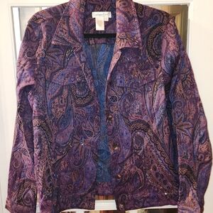 Coldwater Creek Multicolor Paisley Jacket